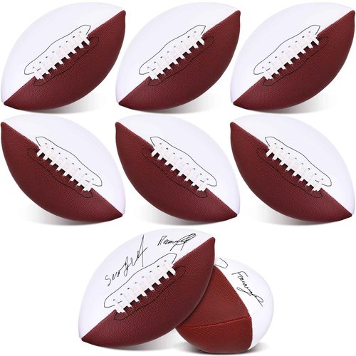 Syhood 9 Pcs Autograph Blank Footballs 12 Inches Sports Outdoor Signing Foot Ball American Footballs for Kids Adults Foot Ball Anniversary Birthday