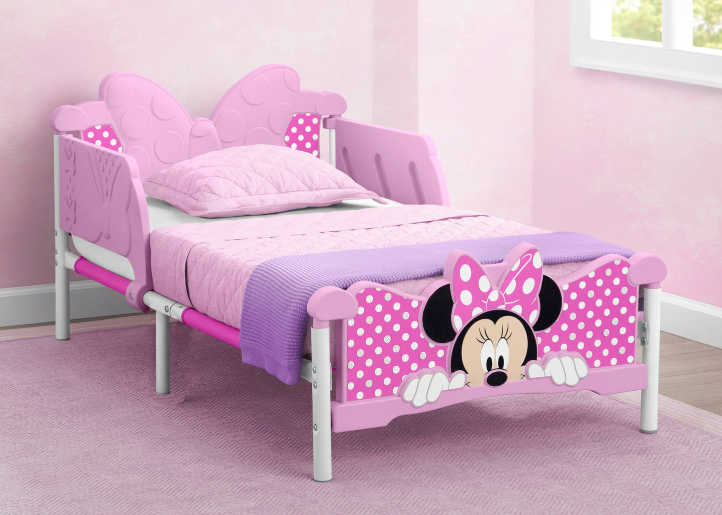 Delta Children Minnie Mouse 3D Toddler Bed, Pink