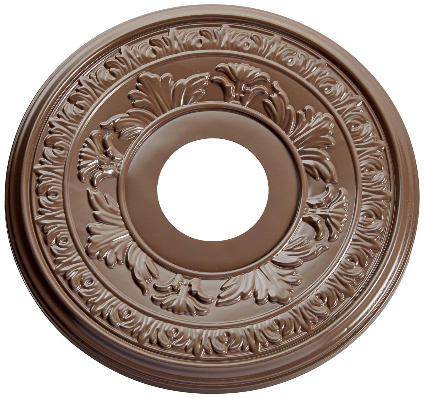 Ekena Millwork 13Od X 3 1/2Id X 3/4P Baltimore Thermoformed Pvc Ceiling Medallion (Fits Canopies Up To 5 1/4), Ultracover Satin