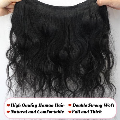 KAITHLYPO 12A 26 Inch Body Wave Bundles Human Hair 100% Unprocessed Brazilian Virgin Weave Quick Wavy Human Hair Bundles