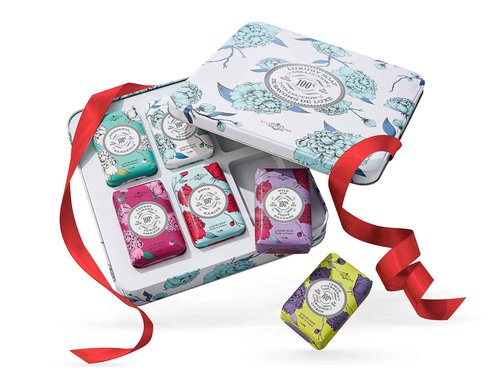 La Chatelaine Luxury Soap Collection | Oprahs Favorite Things | Shea Butter Bar Soaps, Made in France | Natural | Set of 6, 7 oz (Gardenia, Coconut Milk, Lemon Verbena, Cherry Almond, Shea, Wild Fig)