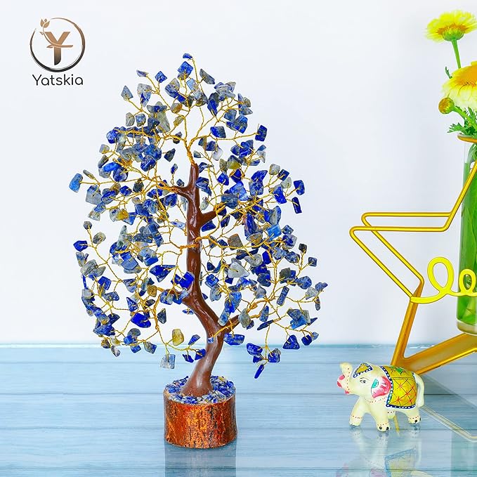 Lapis Lazuli - Chakra Tree, Lapis Lazuli Tree, Lapis Gem, Artificial Trees, Tree of Life, Stone Tree, Gem Stone Decor, Crystal Tree for Positive Energy, Holistic Gifts for Women