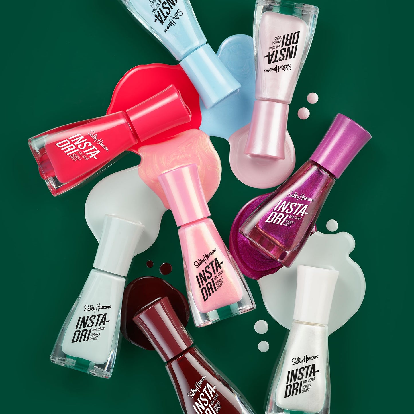 Sally Hansen Insta-Dri, Pomp & Plum, Quick Dry, Long Lasting, Streak-Free Shine, Red Nail Polish