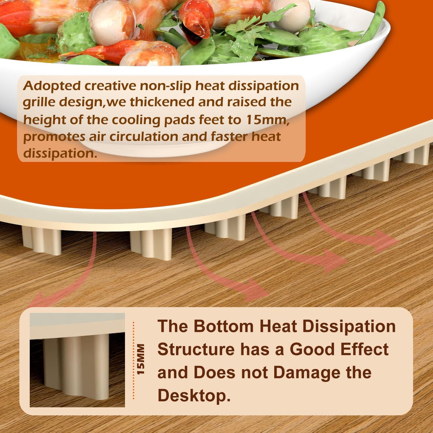 Warming Mat for Food - Electric Warming Tray, XL(32"x15") Food Warmer Mat with Fast Full Surface Heating, Silicone Heating Mat for Party Buffet, Great Gift for Women, Hosts, New Homeowners (Beige)