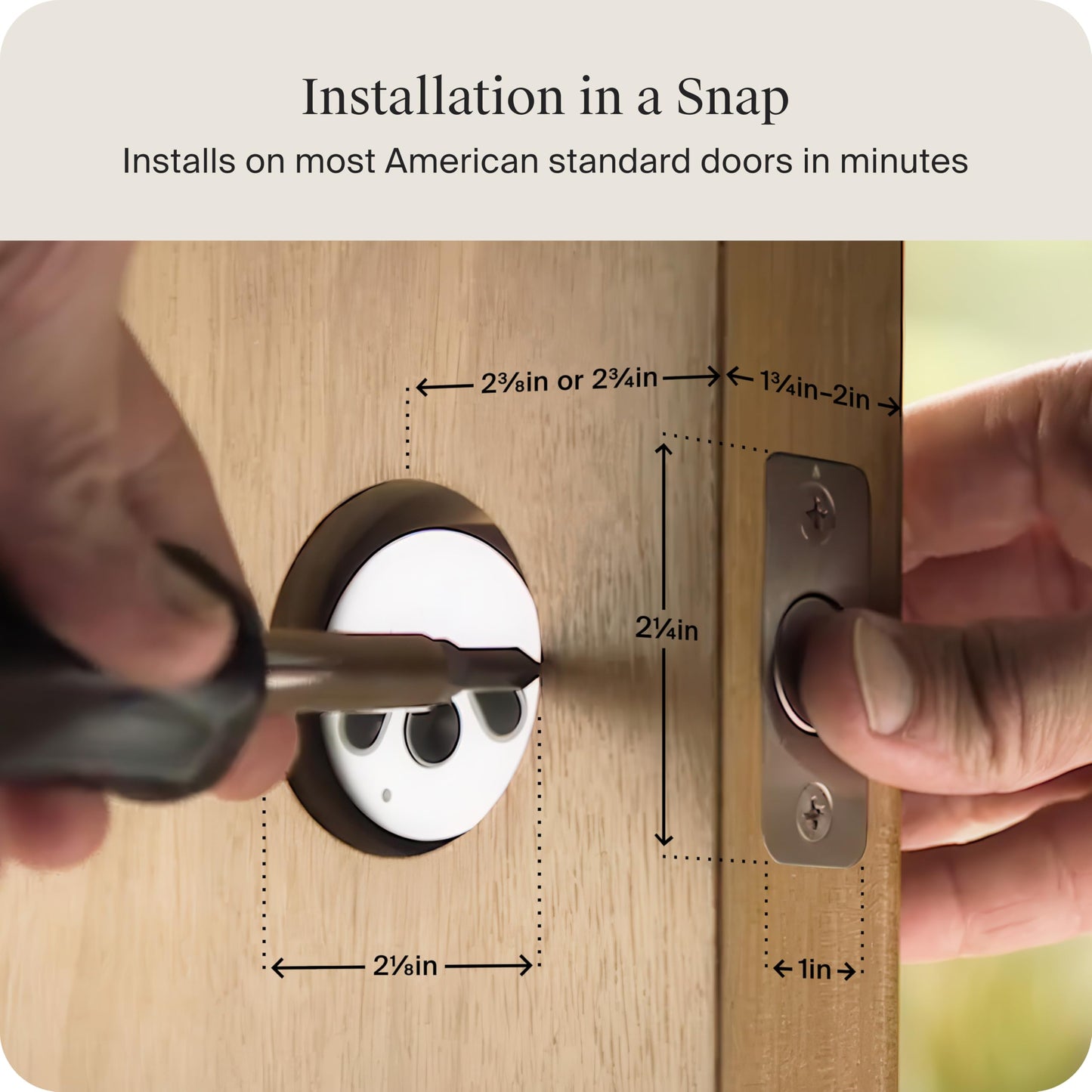 Level Lock Smart Lock - World's Smallest, Most Beautifully Designed Matter-Over-Thread Deadbolt - Level App for iOS & Android | Works with Apple Home (Satin Nickel)