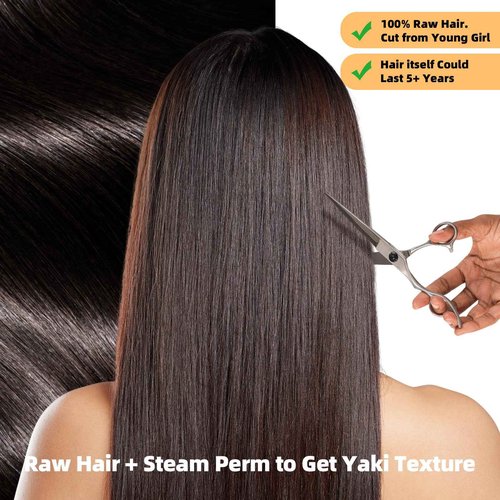 Clytie One Donor Light Yaki Straight Tape ins for Black Women Human Hair, Dyeable Invisible Tape in Hair Extensions Human Hair Natural Black 20 PCS 18IN, 50g Seamless Tape ins for Thin Fine Hair