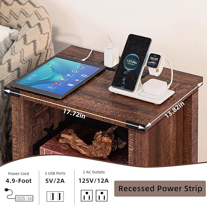 Joaxswe Farmhouse Dresser and Nightstand Sets, Furniture Sets 18" Night Stand with Charging Station and 6 Drawers Dressers for Bedroom, 54" Dressers and Nightstand Set for Bedroom, Living Room