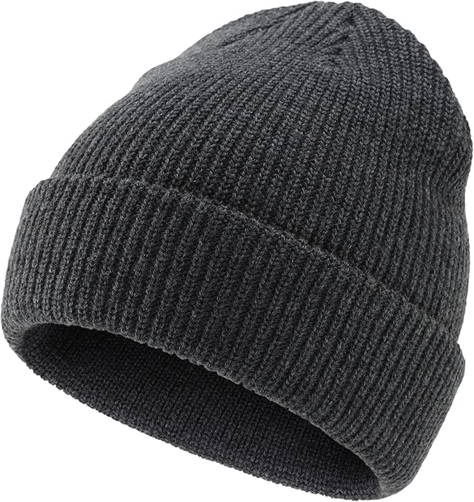 Connectyle Classic Double Layer Knit Beanie Hat Warm Thick Acrylic Winter Hats Daily Cuffed Beanies Watch Hat for Men Women