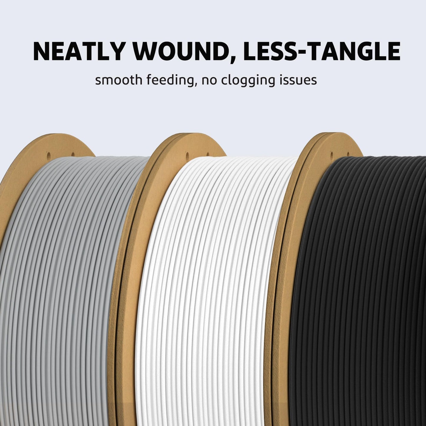 ELEGOO PLA Plus Filament 1.75mm Black 2KG, PLA+ Tougher and Stronger 3D Printer Filament Pro Dimensional Accuracy +/- 0.02mm, 2 Pcs 1kg Spool(2.2lbs) Fits for Most FDM 3D Printers