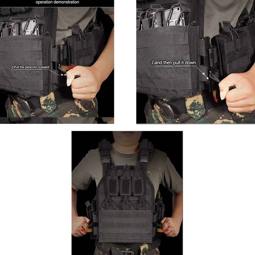 vAv YAKEDA Camo Tactical Outdoor Carrier Vest (Black)