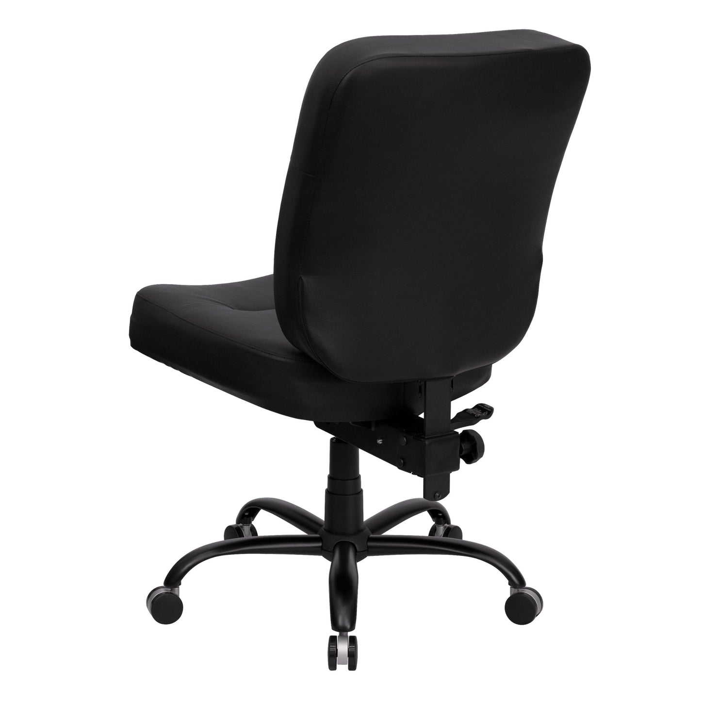 Flash Furniture HERCULES Series Big & Tall 400 lb. Rated Black LeatherSoft Executive Swivel Ergonomic Office Chair with Rectangle Back
