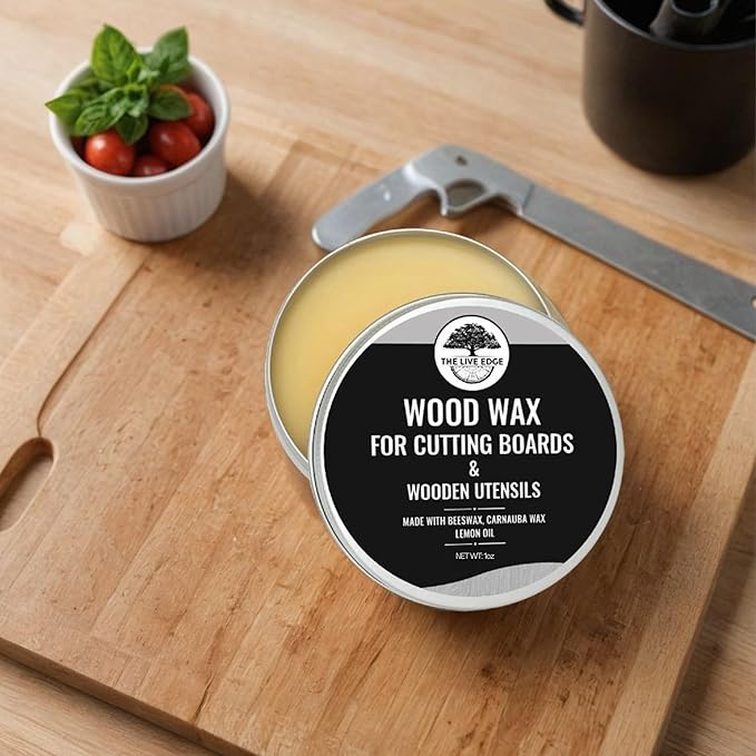 Small Wood Wax for Cutting Boards and Kitchen Utensils 1oz Food Grade Beeswax for Cutting Board | Bees Wax Furniture Polish and Cleaner