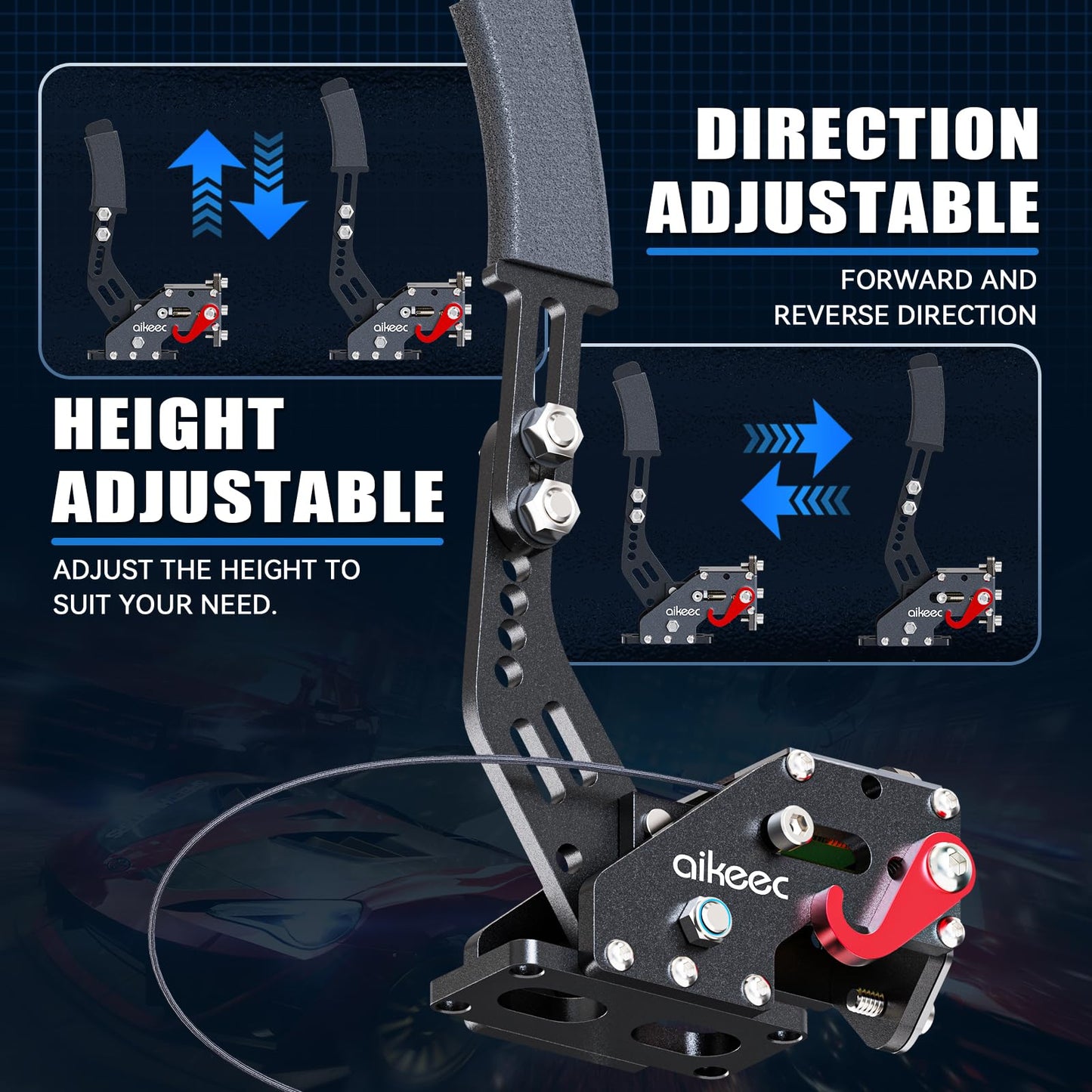 aikeec USB Handbrake Clamp for PC Sim Racing Games G25 G27 G29 T500 FANATECOSW DIRT RALLY Windows，Compatible with G920 only for XBOX Series X/S Black