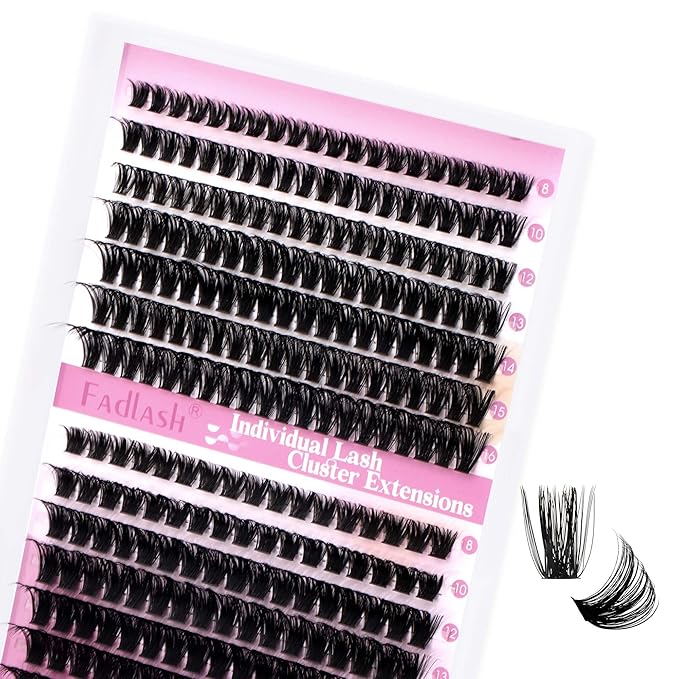 Lash Clusters 60D+80D Fluffy Eyelash Clusters D Curl 8-16mm Individual Lashes Cluster Eyelash Extensions Wispy 280pcs Thick Lash Extension Clusters (60+80D-0.07-D, 8-16mm)