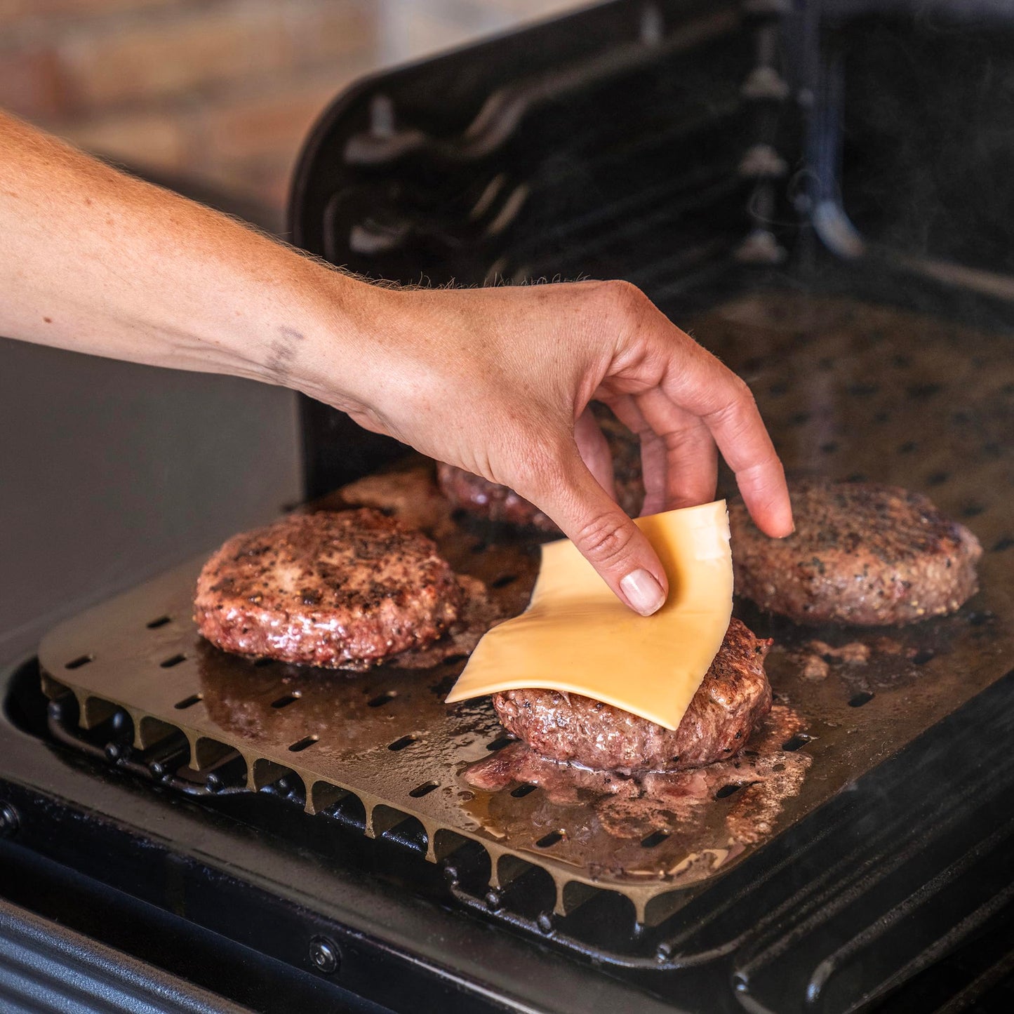 Traeger Grills BAC772 ModiFIRE Sear Grate Grill Accessory, Competition Level Sear Marks, Reversible for Flat Searing