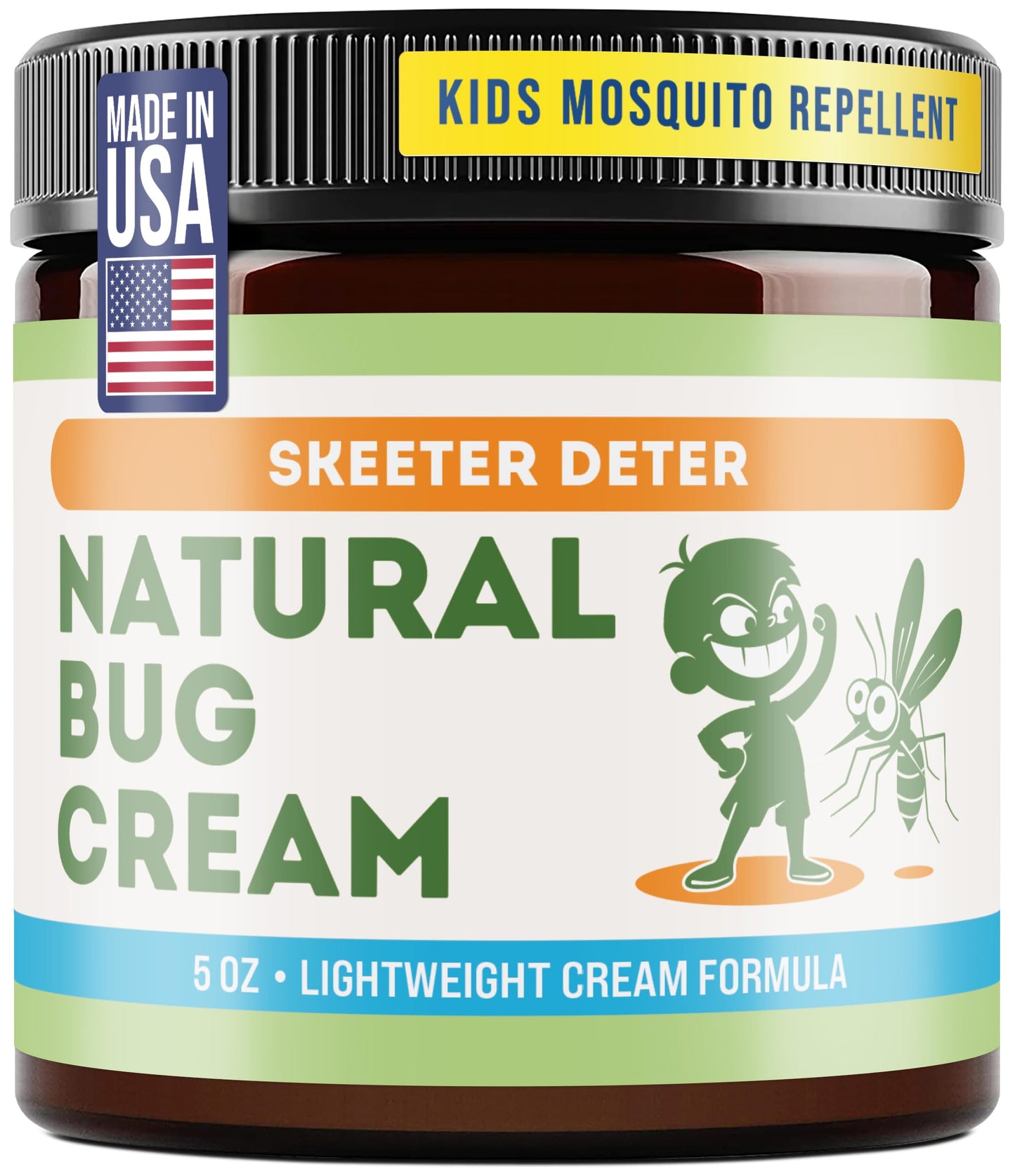 Natural Bug Cream - No Spray Formula, Made with Plant Essential Oils, Safe for Kids