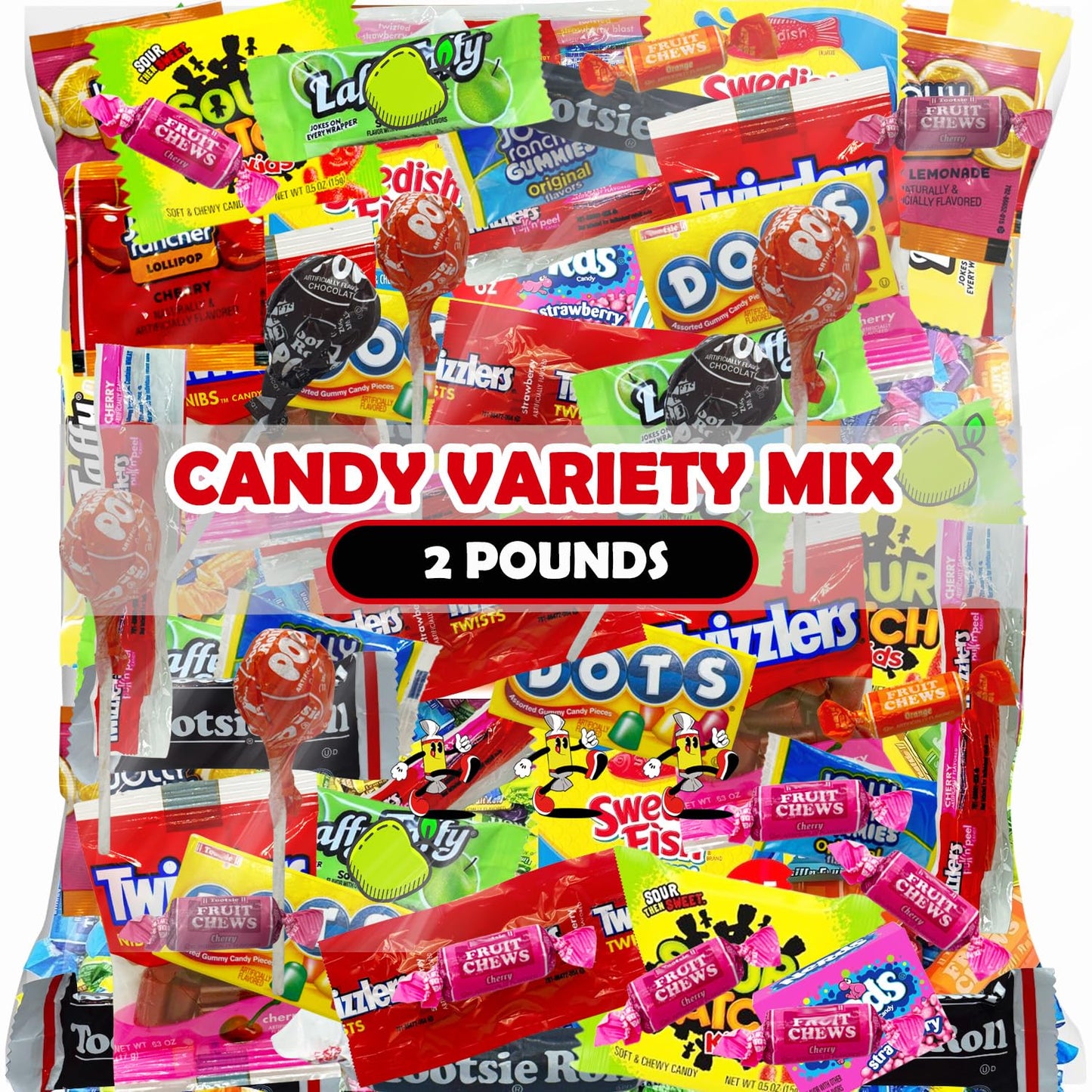 Bulk Candy Variety Pack, 2 Lbs Birthday Pinata Candy Party Mix, Assorted Individually Wrapped Candies for Pinata Stuffers, Parade Throws, Kids Goodie Bags and Parties