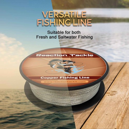 Reaction Tackle Copper Trolling Wire - Copper Fishing Line - Corrosion Resistant Tin Coated Copper Super Smooth and Thin Diameter to Reach Deeper Depths 32LB / 600 Foot