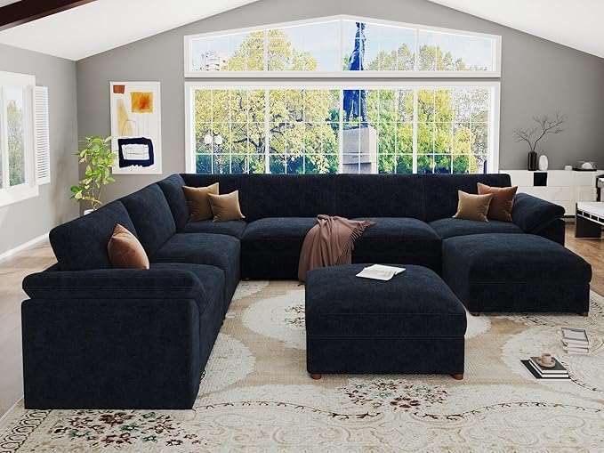 EASE MOOSE Modular Sofa,Oversized U Shape Sectional Modular Sofa,Wide Deep seat Sectional Sofa,FSC Certified Comfortable