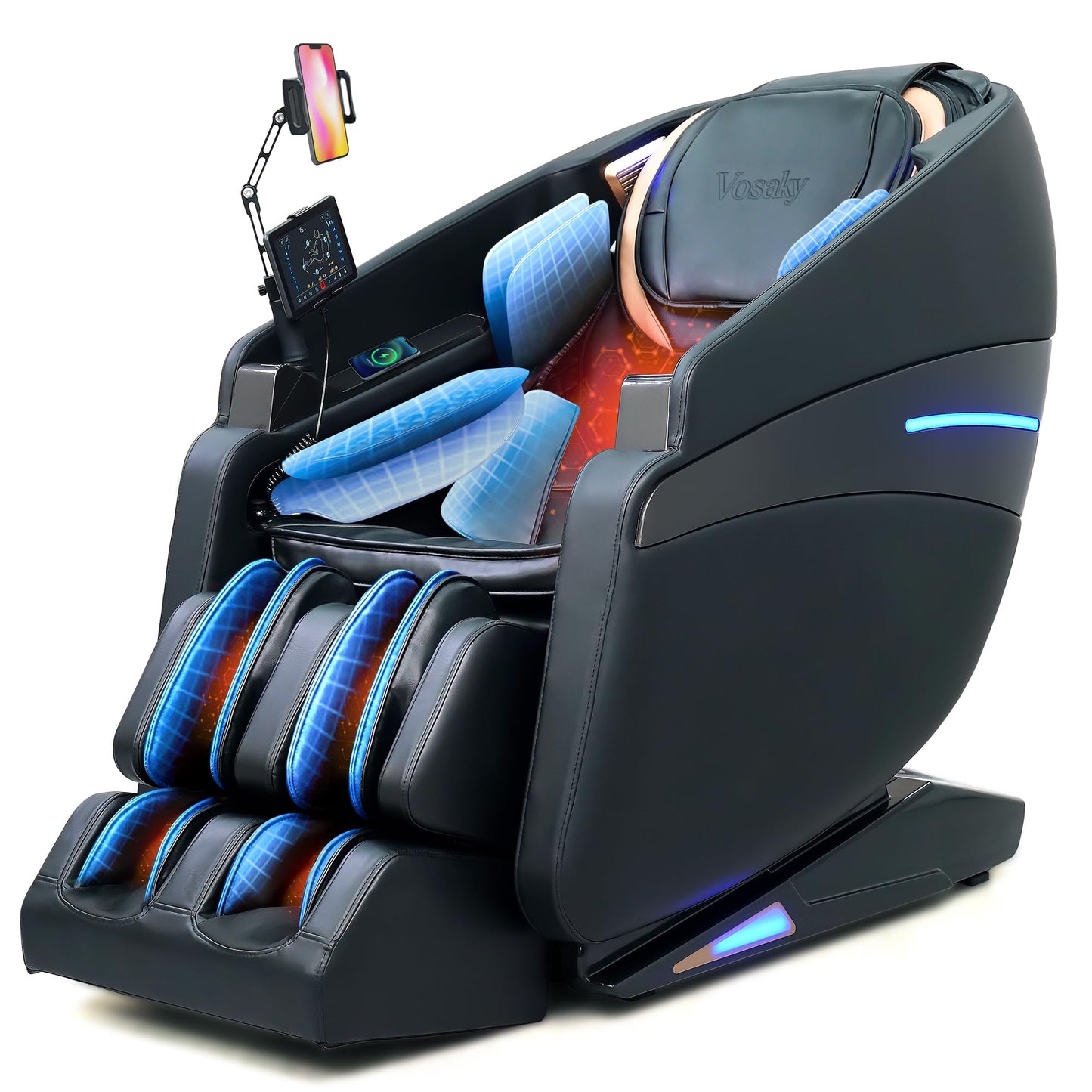 4D Massage Chair Full Body Recliner with Heat – Zero Gravity 57'' SL Track Shiatsu Massage Chair for Home Office with AI Voice, 7" Touch Screen, Wireless Charging,Neck & Shoulder Relief Mom/Dad/Wife