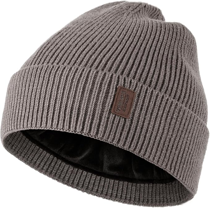 Wmcaps Winter Beanie for Men Women, Fleece Lined Beanie Soft Warm Knit Hat Ski Stocking Cuffed Cap