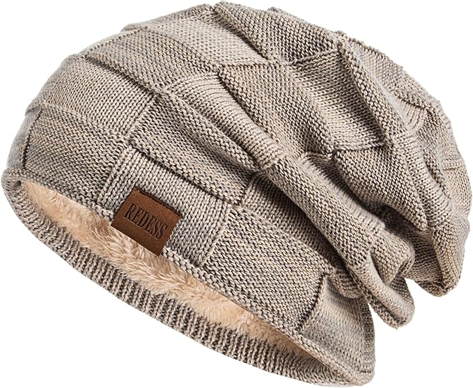 REDESS Beanie Hat for Men and Women Winter Warm Hats Knit Slouchy Thick Skull Cap