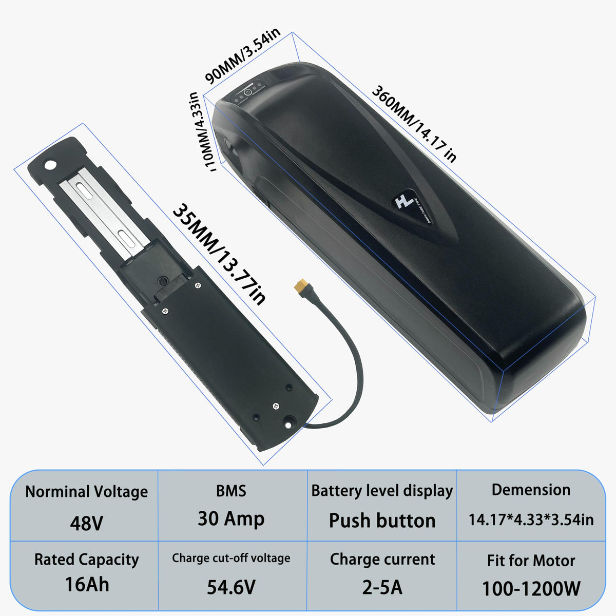 Electric Bike Battery 48V 16Ah 20Ah 10Ah Lithium Electric Bicycle Battery for100W -1200W Ebike Motor Electric Bicycle Conersion Kit Electric Bike and Front Wheel Rear Wheel Kit