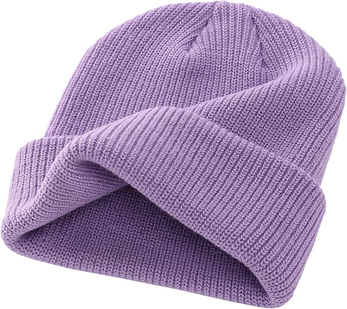 Connectyle Classic Double Layer Knit Beanie Hat Warm Thick Acrylic Winter Hats Daily Cuffed Beanies Watch Hat for Men Women