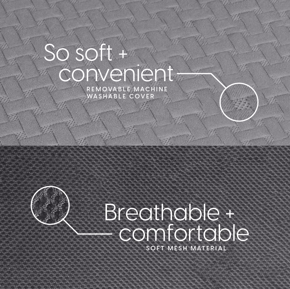 Milliard Trifold Mattress, Cot Size, 6 inch, Portable Foldable Mattress with Memory Foam & Washable Cover, Tri-Folding Flo...
