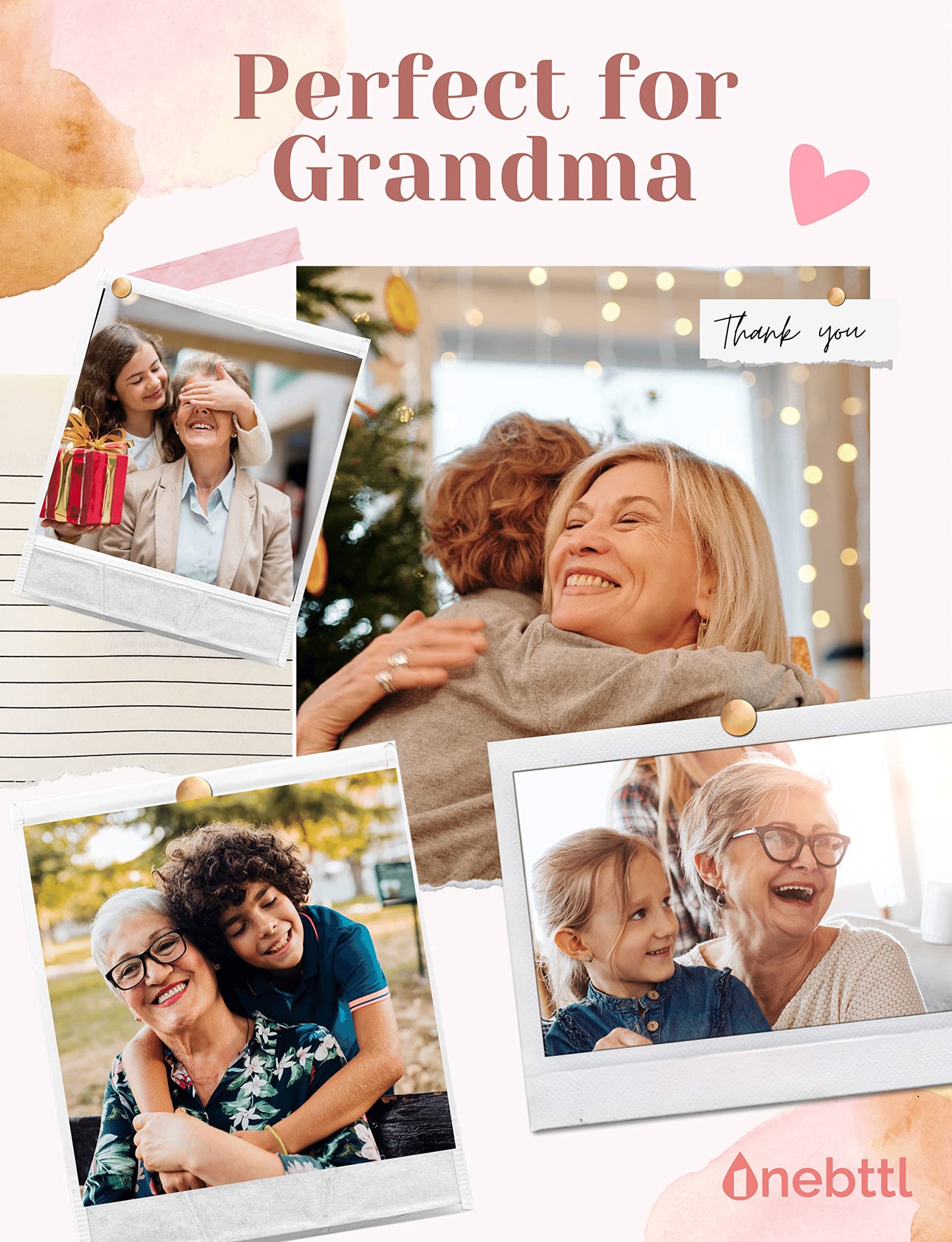 Mommom Gifts for Grandma, Insulated Stainless Steel Wine Tumbler with Lid, For Nana, Gigi, Granny, Grammy, Birthday, Mother’s Day, Christmas gifts, Rose Gold, (20 oz) Call me Mommom
