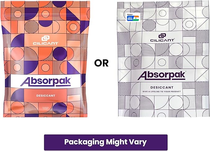 Absorpak Desiccant Packs for Storage - Silica Gel Packets Moisture Control - 200 pcs Medium(5g each) - Silica Packets for Shoes, Clothes, Electronics, Moisture Absorbers for Food Pantries & Households