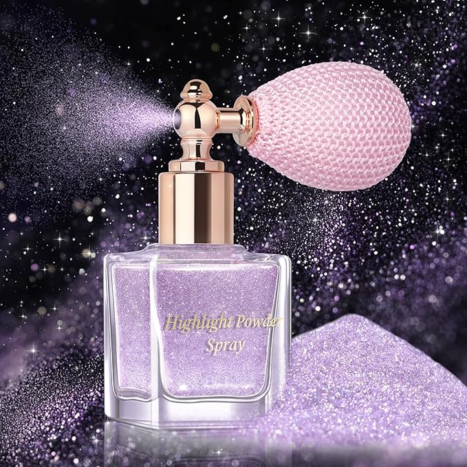 HOSAILY Body Glitter Spray, Holographic Body Glitter Powder for Face Hair Clothes Sparkle Highlighter Spray Makeup, Loose ...