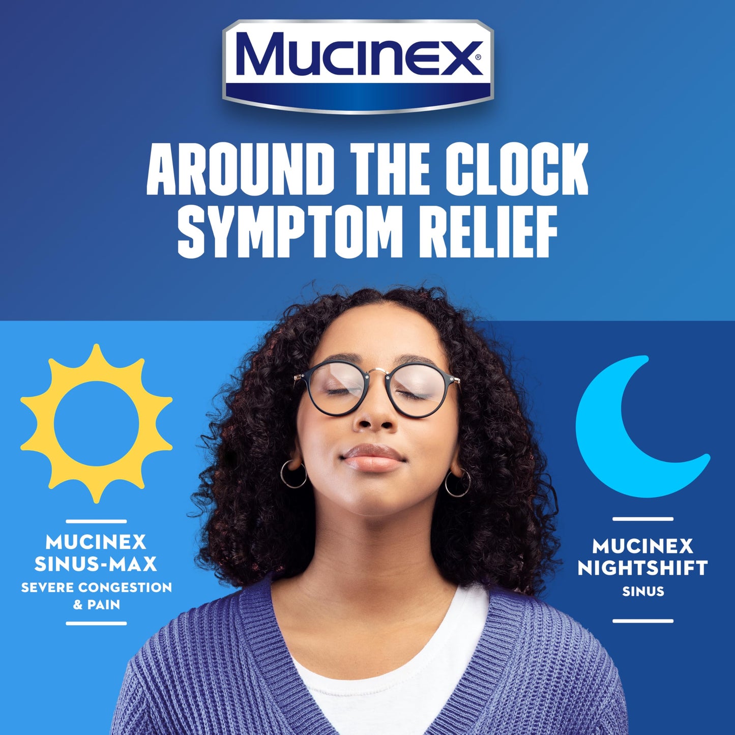 Mucinex Maximum Strength Sinus-Max Severe Congestion & Pain + Nightshift Sinus Liquid, Cold and Flu Medicine for Adults, Over-The-Counter Medication for Multi-Symptom Relief, 2x6 Fl Oz