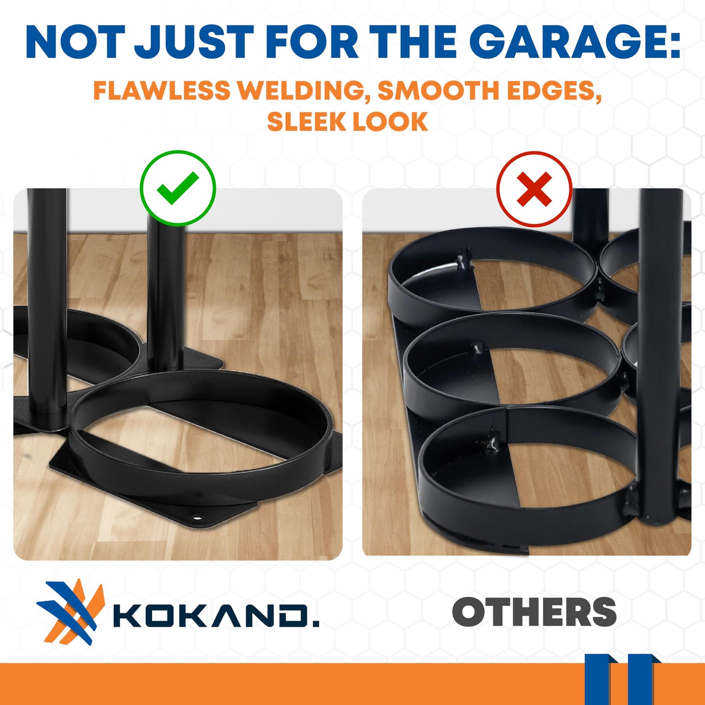 Premium Detachable Oxygen Tank Holder (2) for E, D, M9/C Size Cylinders - Heavy Duty Metal Storage Rack - Portable Oxygen Tank Carrier for Travel & Vehicle Use (Black) (4.5" Wide Slots)