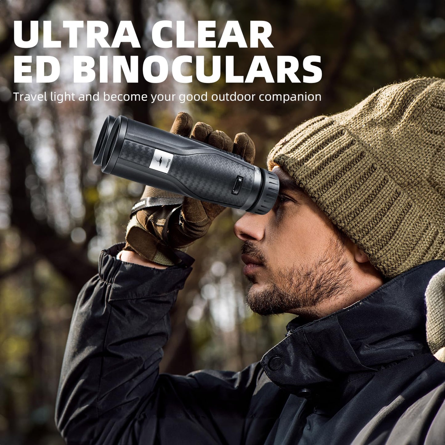 Premium ED HD Binoculars 8x42 for Adults, Waterproof & Fogproof with Magnesium Alloy Body, BAK4 Prism - High Power Binoculars for Bird Watching, Hunting, Travel & Outdoor Sports, Compact
