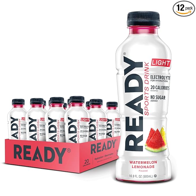 Ready® Sports Drink Light – The Ultimate Low-Calorie Hydration Drink with 4 Different Electrolytes – No Added Sugars – Nat...