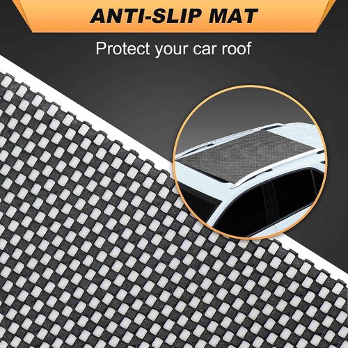 Sailnovo Rooftop Cargo Carrier 20 Cubic PVC Car Roof Cargo Carrier Waterproof Soft-Shell Includes Anti-Slip Mat, 6 Door Hooks, Car Top Carrier for Top of Vehicle with/Without Roof Rack Cross Bar