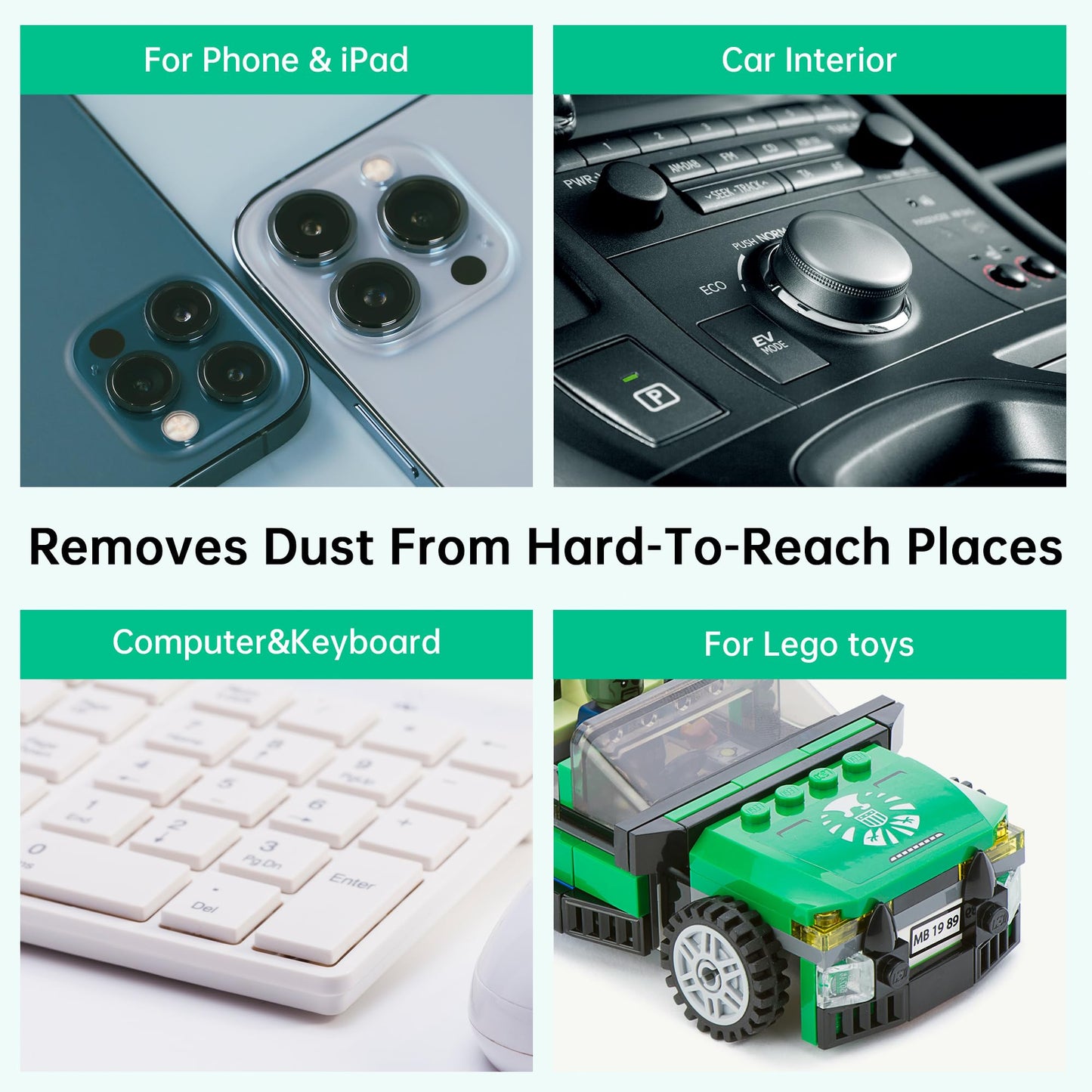 Iduster Compressed Air Duster For Electronics - Disposable Air Cans Cleaner Bulk For Computer And Keyboard, 12 Packs