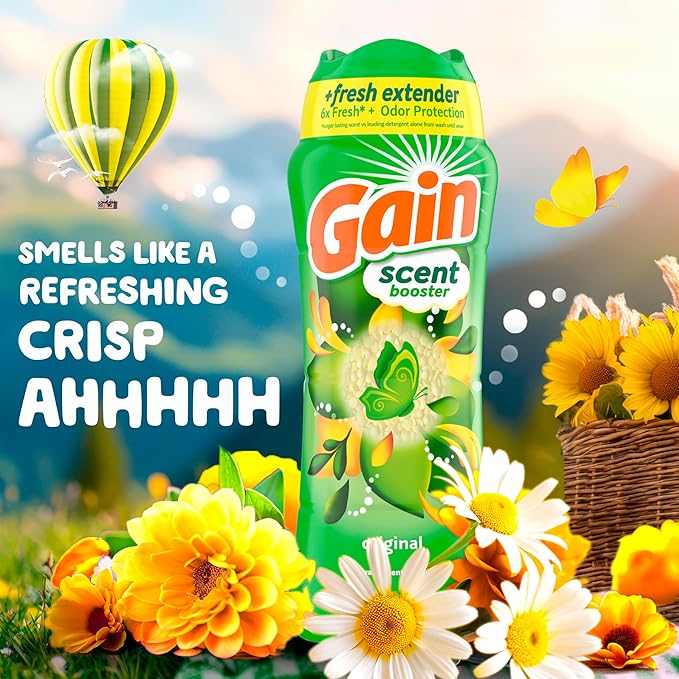 Gain In-Wash Laundry Scent Booster, Original Scent, 24.0 OZ, Fresh Extender + Odor Protection