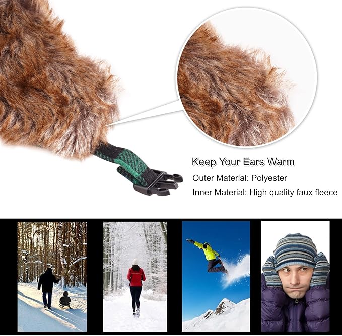 ONWAY Trapper Hat Winter Hats for Women Men with Faux Fur Ear Flaps