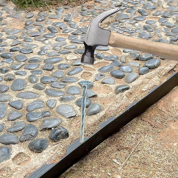 Artificial Turf Stakes Galvanized Spiral Landscape Spikes 6IN Weed Barrier Fabric Stakes for Paver Edging, Gardening Lawn Edging, Carpentry and More (25 PC)