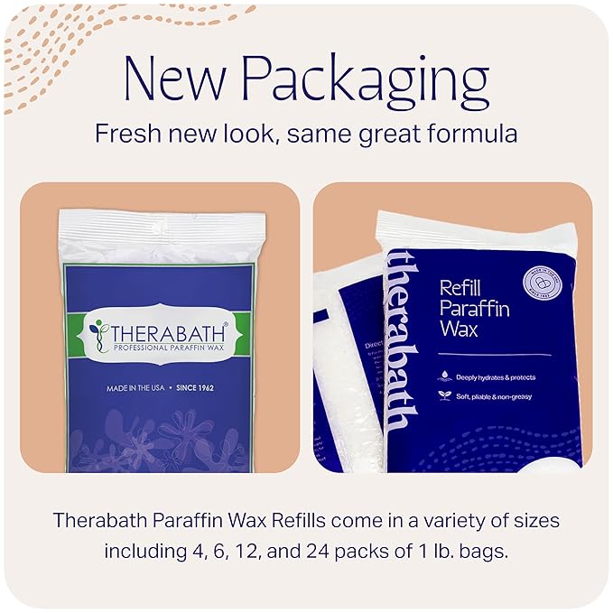 Therabath Paraffin Wax Refill - Thermotherapy - For Hands, Feet, Body - Deeply Hydrates - Made in USA, 6 lb. Clean