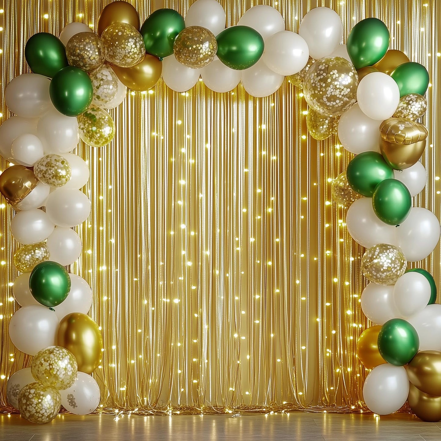 10ftx10ft Thick Gold Glitter Backdrop Curtain Panels for Parties, Wrinkle Free Sequin Sparking Photo Backdrop Drapes, 2 Panels 5x10ft Shimmer Back Drop Cloth for Wedding Birthday Photography