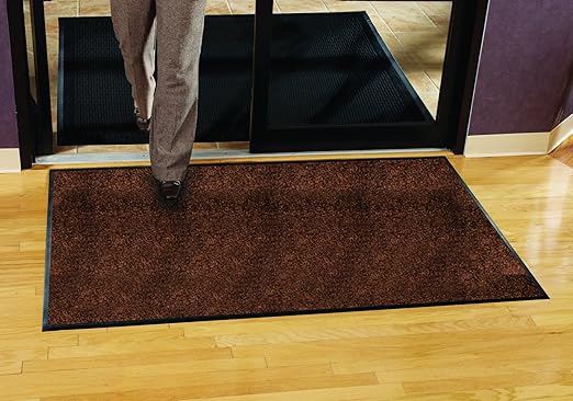 Guardian - 94061750 Platinum Series Indoor Wiper Floor Mat, Rubber with Nylon Carpet, 6'x17', Brown