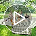 Picnic Blankets Outdoor Blanket, 80''x80'' Extra Large Beach Blanket Waterproof Sandproof Foldable & Machine Washable, Vin...