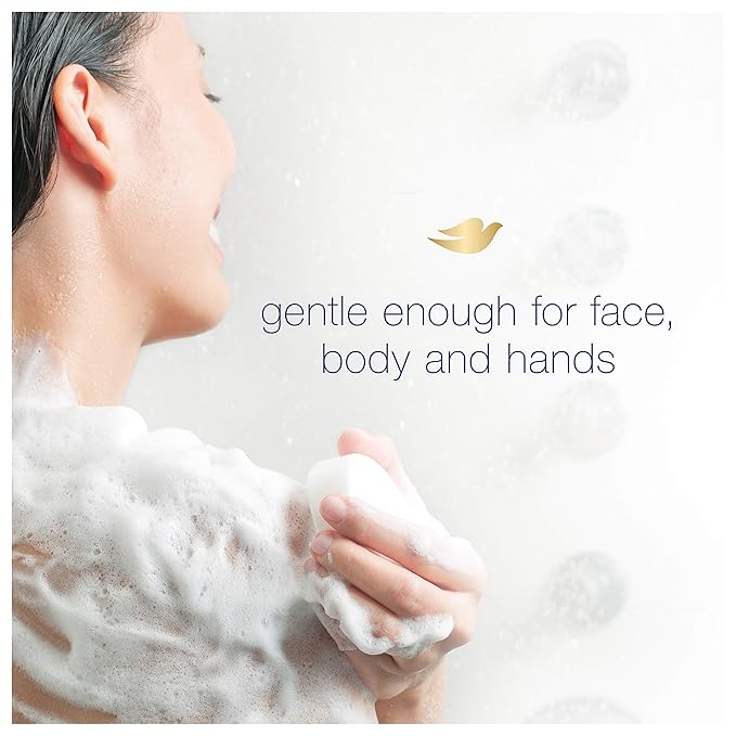 Dove Sensitive Skin Hypo-Allergenic Beauty Bar Soap, Unscented, 4 Ounces, 6-Pack