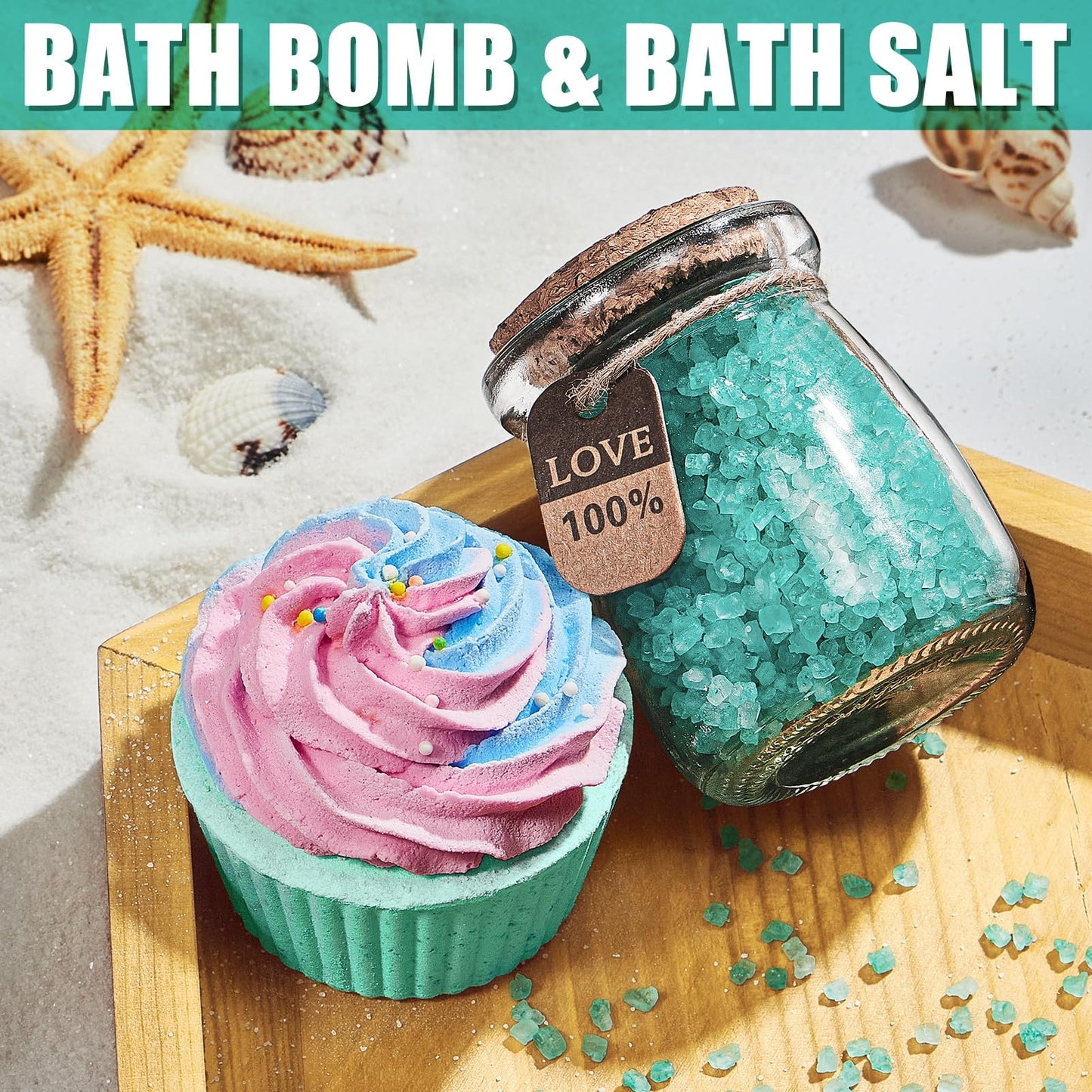Birthday Gifts for Women Friendship, Ocean Relaxing Spa Gifts Basket Set for Women, Self Care Gifts Unique Happy Birthday Gift Idea for Mom Her Best Friends Sister Wife Girlfriend Coworker Teacher