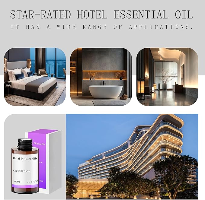 Hotel Collection Diffuser Oil Refill Scent Inspired by The Conic 5-Star Hotel Coastal Blend No.1014,Essential Oils for Diffusers for Home Hotel Scents for Home,Waterless Essential Oil Diffuser