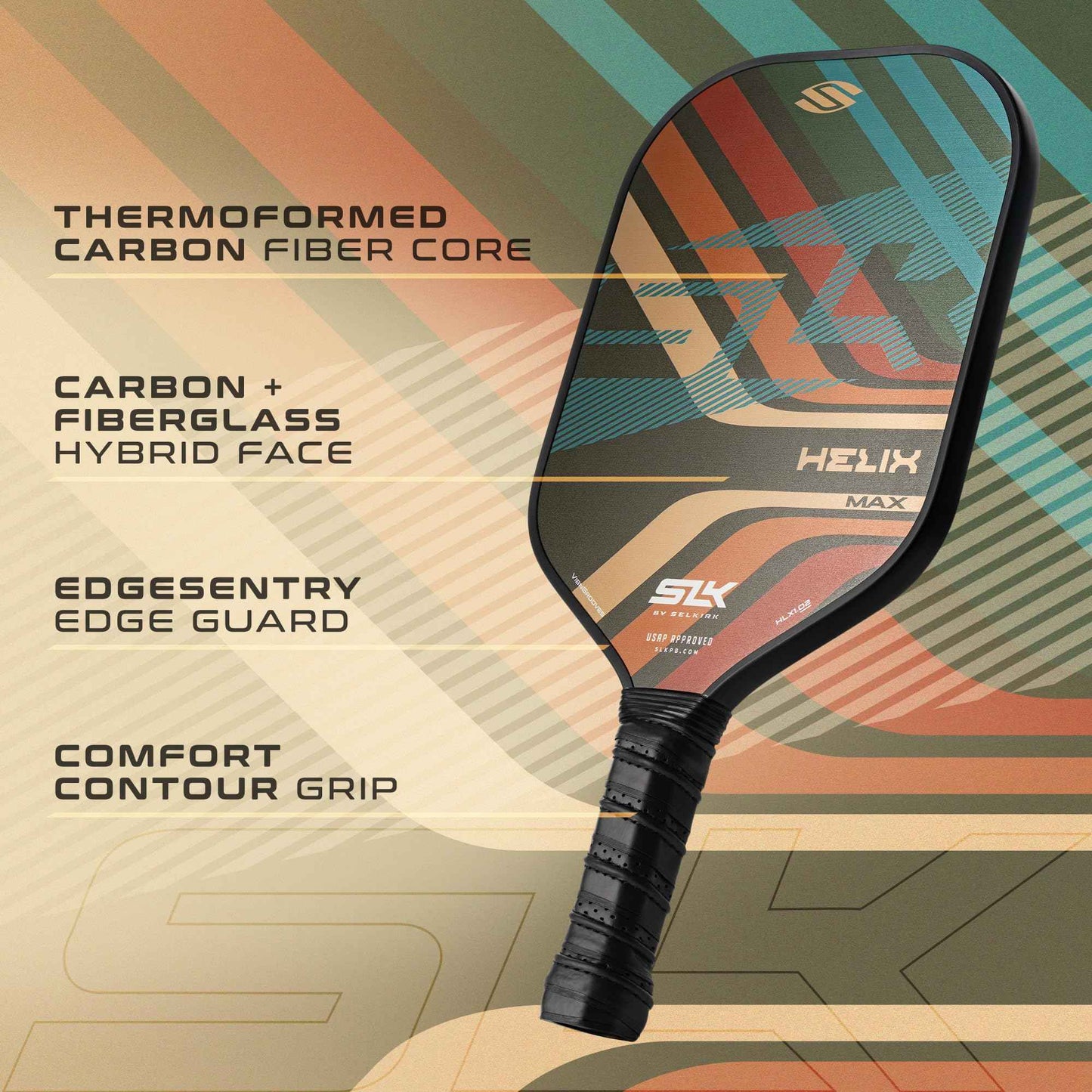 Selkirk Sport SLK Helix Pro Grooves Pickleball Paddle & Pro S1 12pk Pickleball Ball Bundle