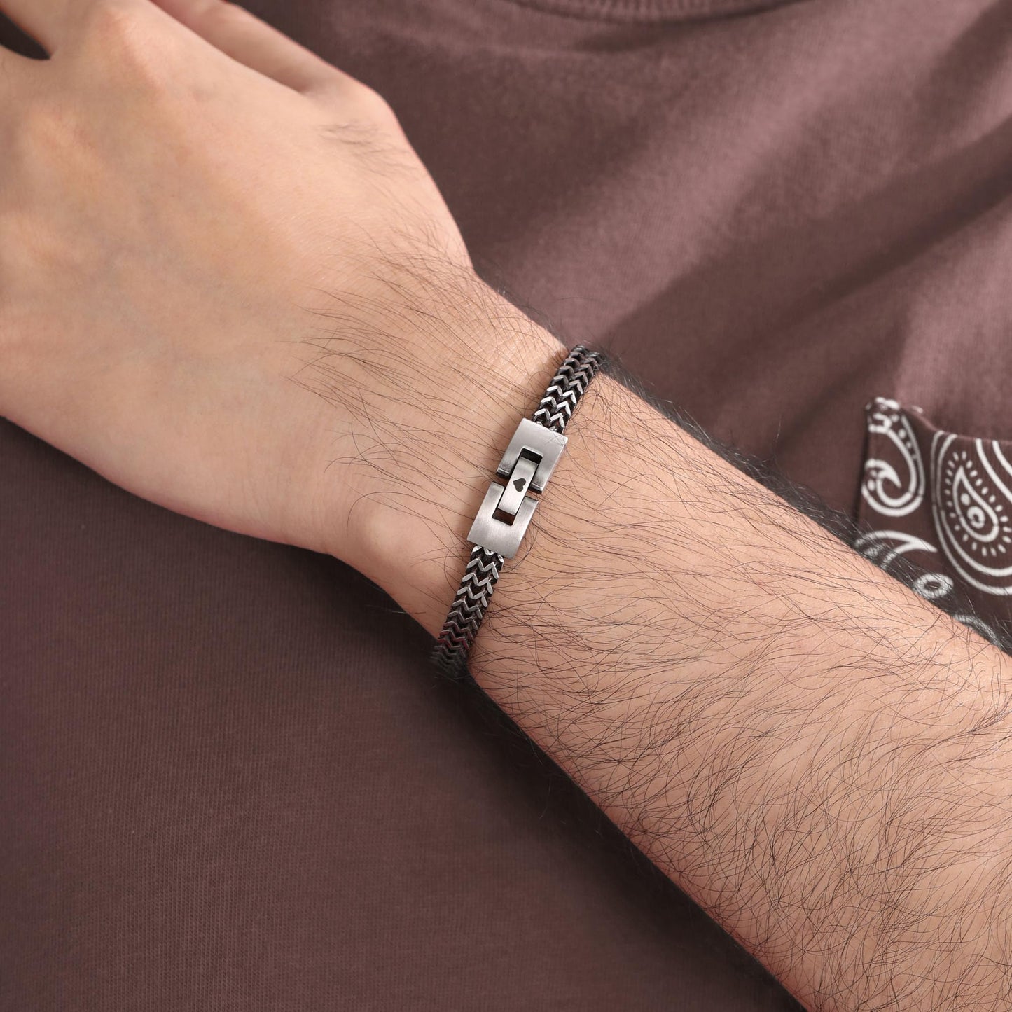 Husband Christmas Gifts Mens Bracelet, Husband Stocking Stuffers Link Chain Mens Jewelry Anniversary Birthday Gifts for Him